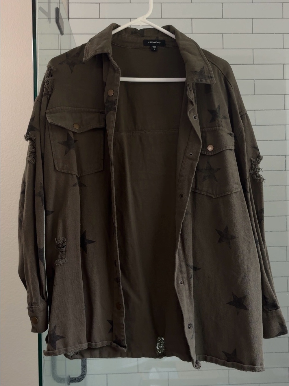 mittoshop Olive Green Casual Jacket